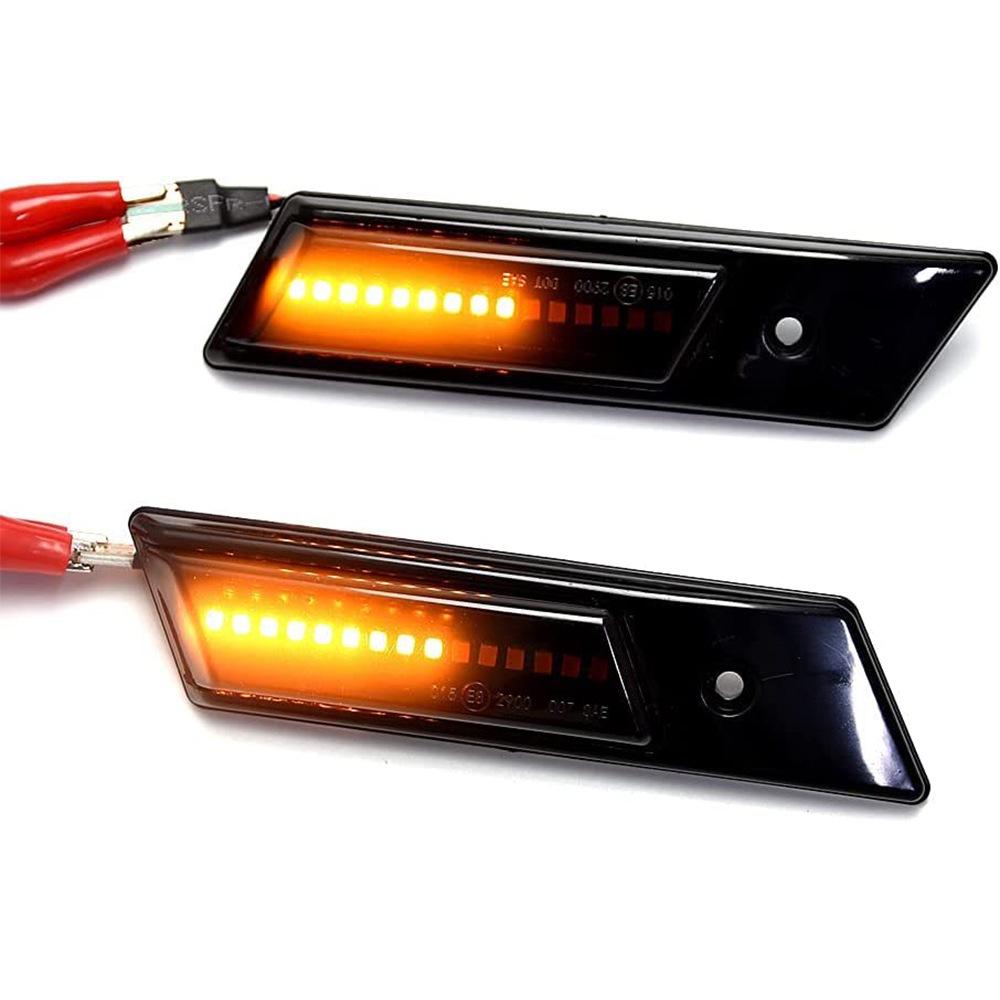 2pcs Dynamic Yellow Fender Lights, Compatible with BMW 3/5/7 Series E32, E34, E36 (1990-1996)