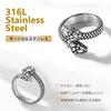 [Richsteel] snake ring men's snake ring stainless Allergy friendly antique style unique two-headed divine snake money luck cool for men accessories