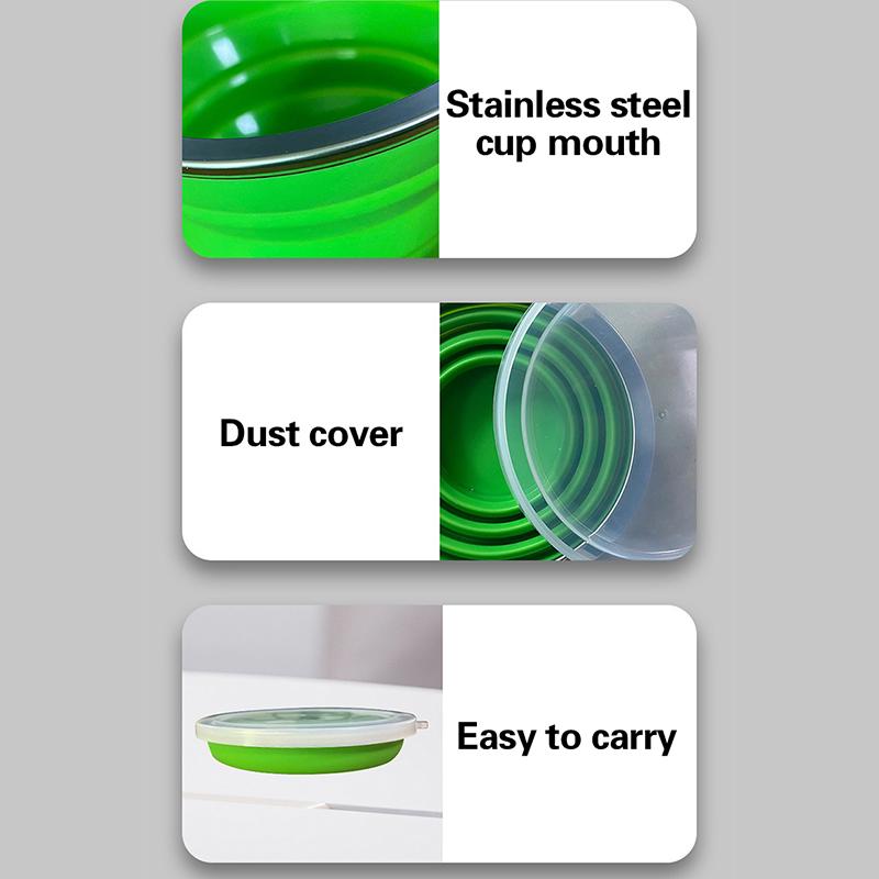 180Ml Folding Cup Food Grade Retractable Silicone Folding Cup Portable Portable Cup Outdoor Leisure Can Carry Coffee Cups