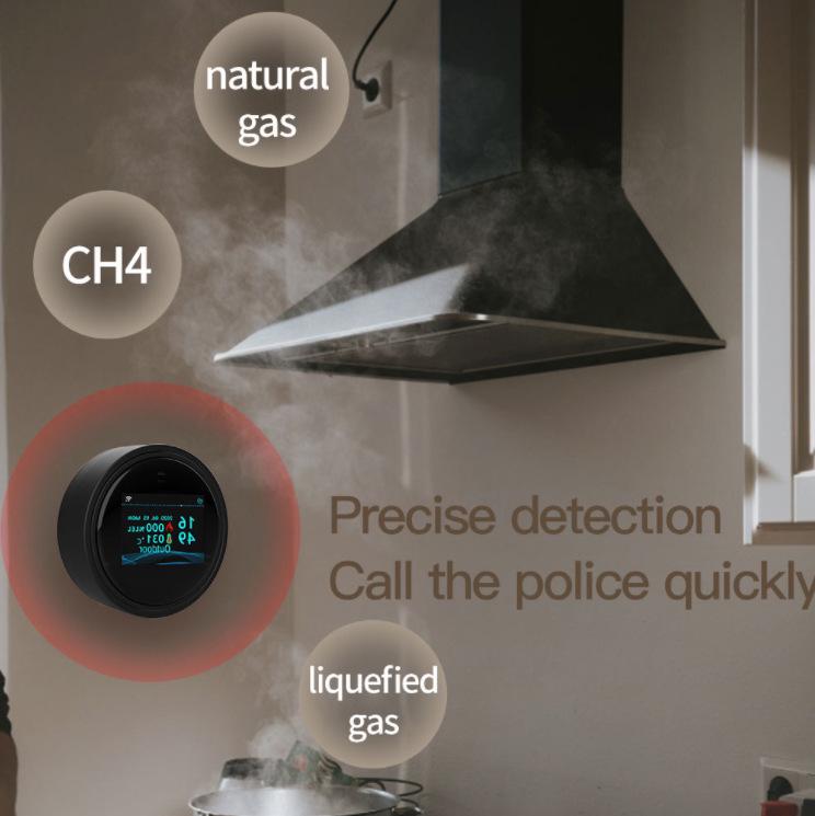 TUYA WiFi Gas Leak Alarm with Remote Notification and Control Valve Shut-off