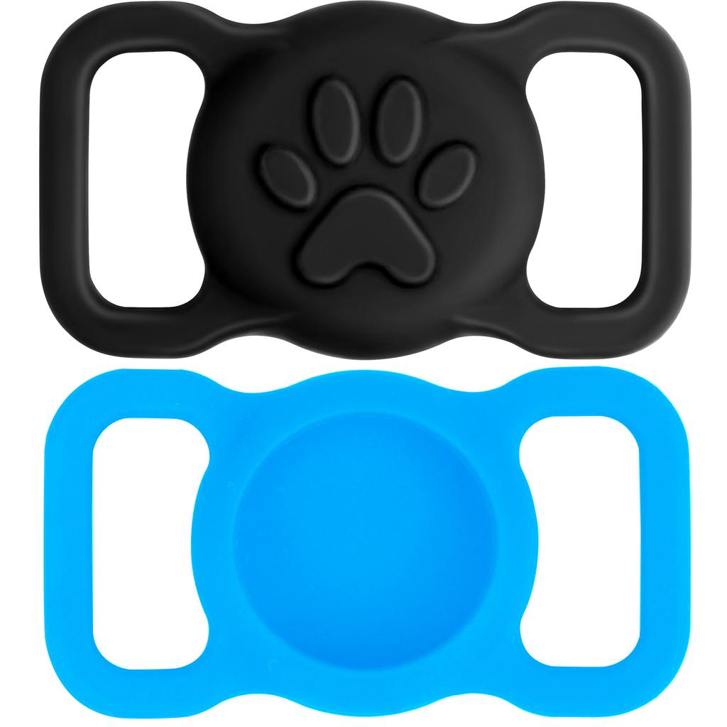 2 Pack Waterproof Silicone Holder Case For Airtag For Dogs And Cats - Scratch-Resistant, Anti-Lost GPS Tracker For Airtag
