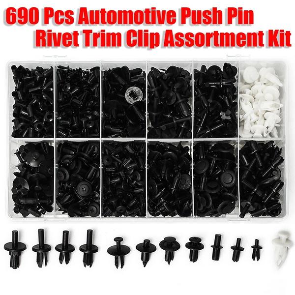 NEW 690Pcs Car Automotive Push Pin Rivet Trim Clip Panel Body Interior Assortmen