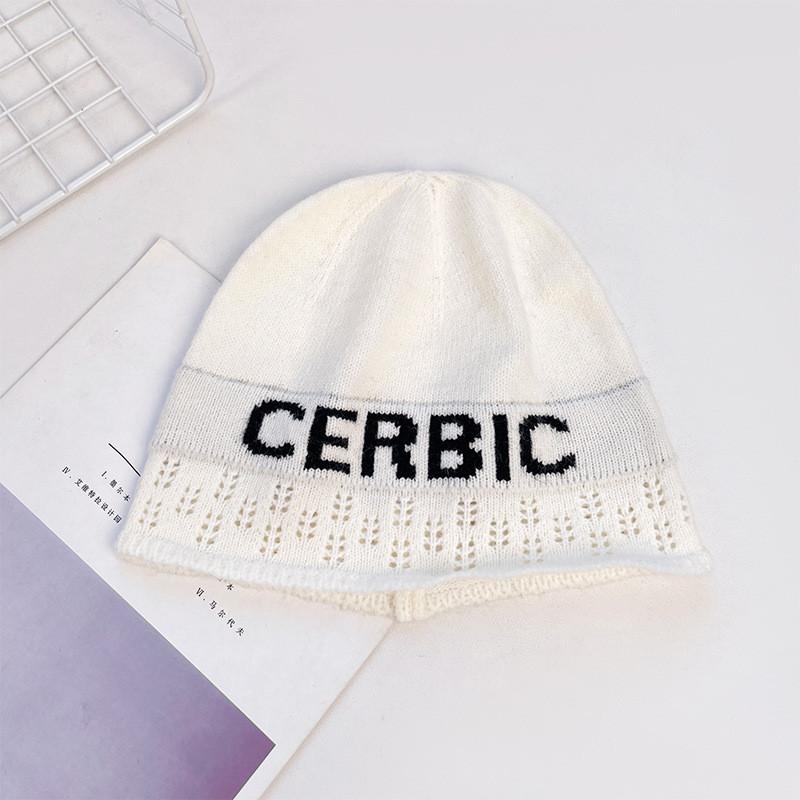 Wool Textured Knitting Beanie Women Cap Ear Protection Loose Fit Seasons Cold