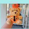 Firefighter Plush Bear Pendant With Short Plush Material For Gift And Decoration