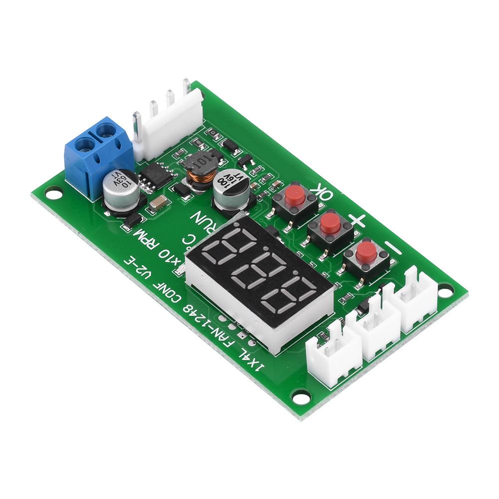DC12V-48V Digitaler PWM-Lüfterdrehzahlregler mit Display für EC/EBM-Lüfter