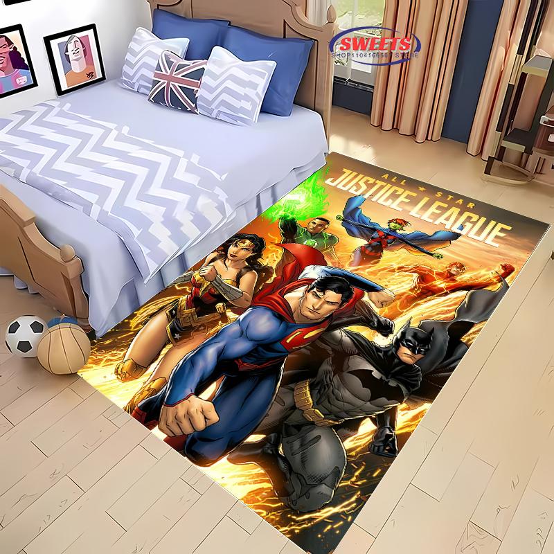 Justice League Carpet New Release! Anti-slip Sound Insulation, Rug for Living Room Bedroom Bedside and Office Areas, Durable Mat
