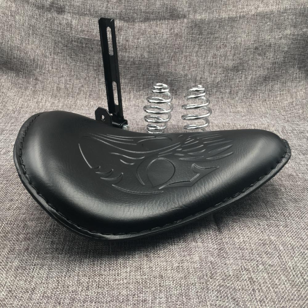 Motorcycle Black 3" Spring bracket Skull Solo Seat for Harley Sportster XL Yamaha Honda Suzuki Chopper Custom cafe racer
