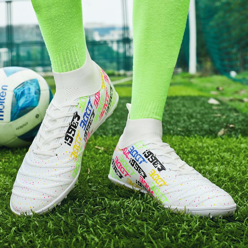 Scarpe da calcio da uomo, scarpe da calcio ultraleggere di grandi dimensioni, scarpe da ginnastica per ragazzi, scarpe da calcio antiscivolo AG/TF, stivaletti unisex