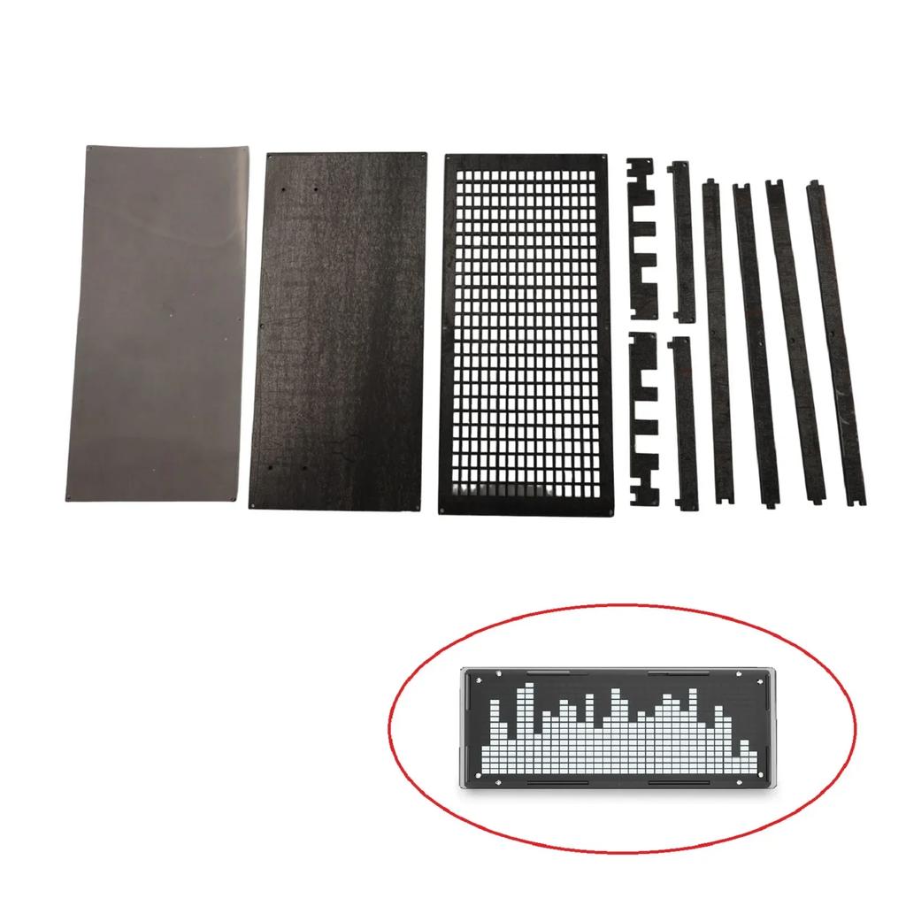 Audio Signal Stereo Indicator White Spectrum Analyser 8 Brightness Levels FFT Processing Music Spectrum Effects