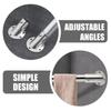 2PCS Stainless Steel Support Bracket Closet Corner Pole Bracket Support Holder Angle Flange Base End Supports Adjustable Angles