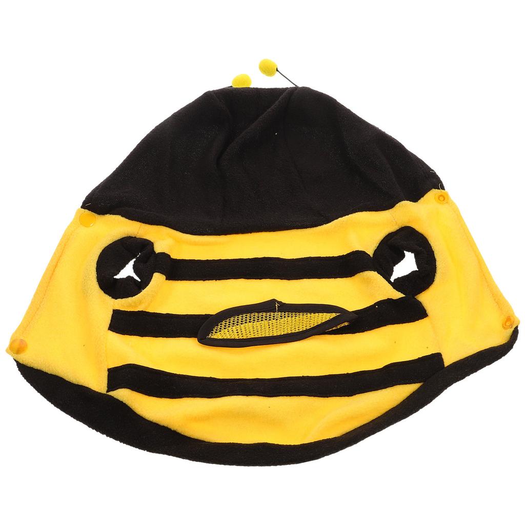 Pet Dress-Up Costume Bee Cosplay Clothes Yellow Black Size L Dog One-Piece Outfit Comfortable for Walking Jogging Small Dogs