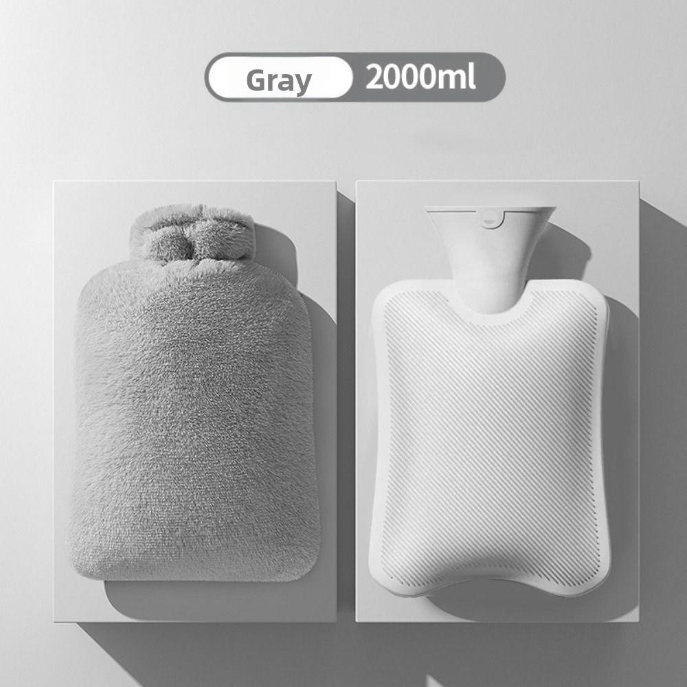 2000ml Warm Water Bag Leak-proof Hand Warmers Soft Belly Warmer  Hand and Feet