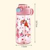 550ml Cartoon Kids Water Bottle Portable Safety Lock Cute Straw Cup Kids Leak-proof Drinking Jug For Outdoor Camping Travel