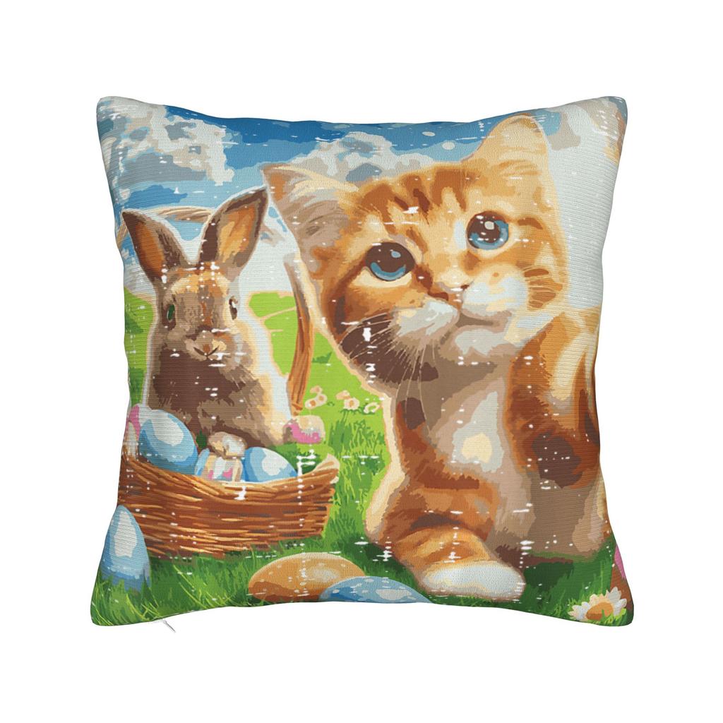 Easter Bunny Bigfoot Ufo Funny Selfie Pillow Cover Funny Pillow Case For Sofa Bedroom Home Decor Graphic Pillowcases Present