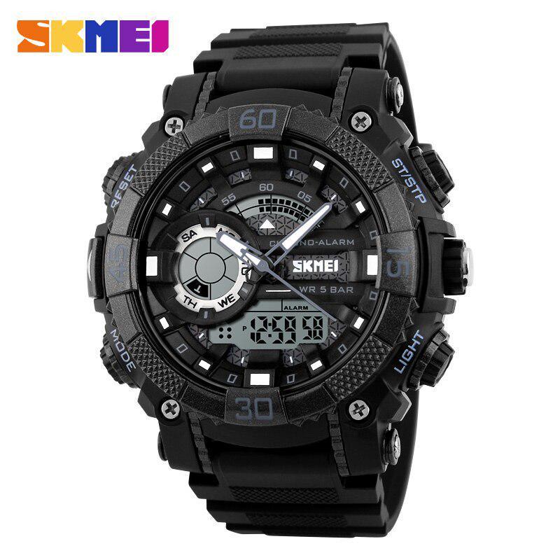 SKMEI Mens Watches Top Brand Luxury Military Waterproof LED Digital Analog Quartz Watch Men Sports Watches