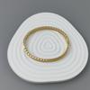 New Stainless Steel Great Wall Pattern Gold-plated Bracelet, Classic O-shaped Silver Bracelet for Women, Wedding Party Jewelry