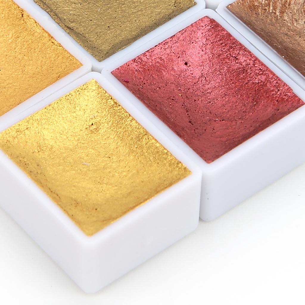 Watercolor Paints, Pure Color Pigments with Good Transparency and Bright Colors, 6 Colors Box for Beginners, Painting Lovers and Artists