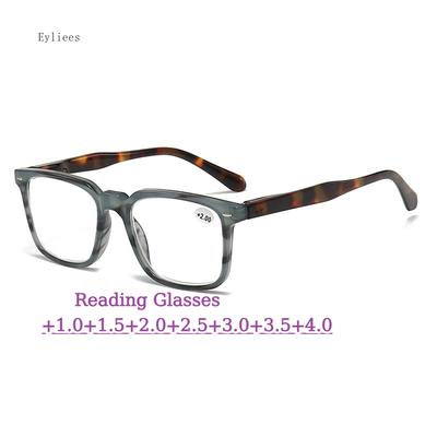 Unisex Runde Lesebrille Damen Herren Retro Nieten Alterssichtigkeit Brille mit Dioptrie +1.0 +2.0 +4.0 Gafas Hombre