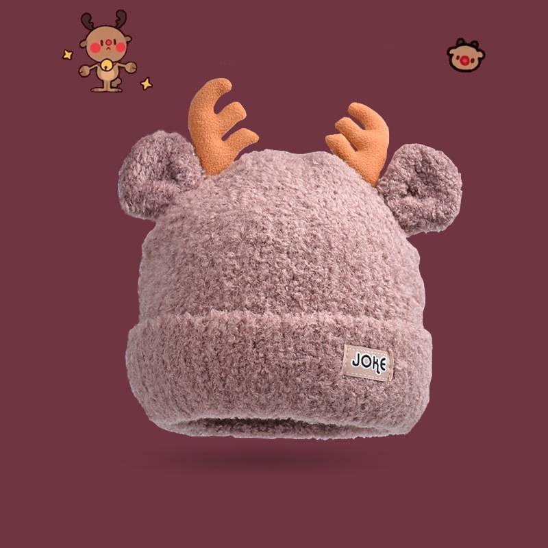 

Winter Deer Antler Knit Cap For Women Cosy Fashionable Headgear Suitable For Cold Days коричневий