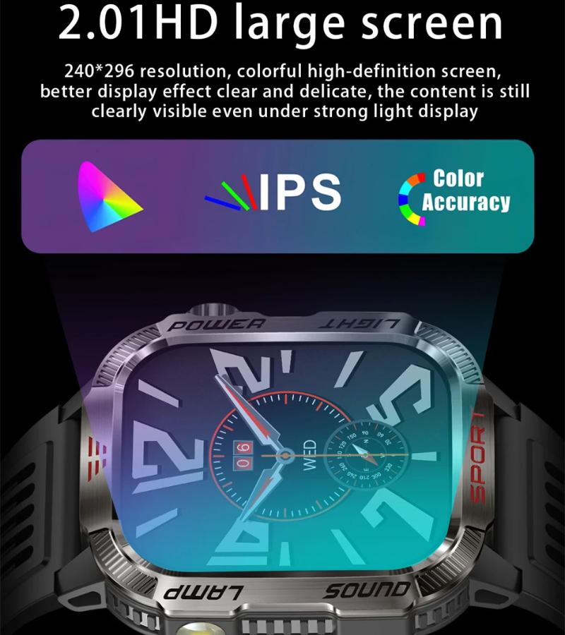 2025 Nowy GPS Zewnętrzny Profesjonalny Sportowy Smartwatch Męski Damski Puls BT Połączenie 3ATM Wodoodporny Pływanie Fitness Smartwatche