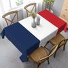 Red White Blue Stripes France Flag Rectangle Tablecloth for Table Decor Reusable Kitchen Dining Tablecloth Patriotic Party Decor