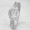 Ladies Watch Set, Steel Belt Full of Diamonds, High-end Quartz Watch Temperament, Business Leisure Watch Wholesale