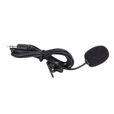 Microfono vivavoce di alta qualità Mini 3,5 mm Clip su Lavalier Lapel per PC Laptop Nero