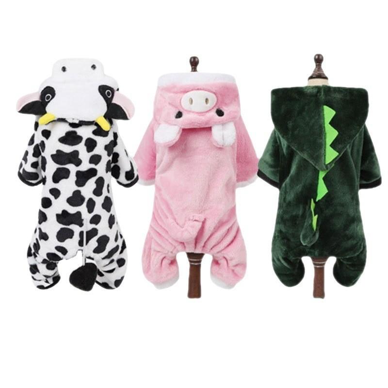 Gemütliche Korallenfleece Haustier Hundekleidung Herbst Winter Dick Warm Teddy Corgi Französische Bulldogge Katze Outfit