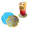 Coaster Molds Cup Pad Molds Rose Flower Shaped Epoxy Resin Molds Silicone Material for DIY Making Coaster Artworks