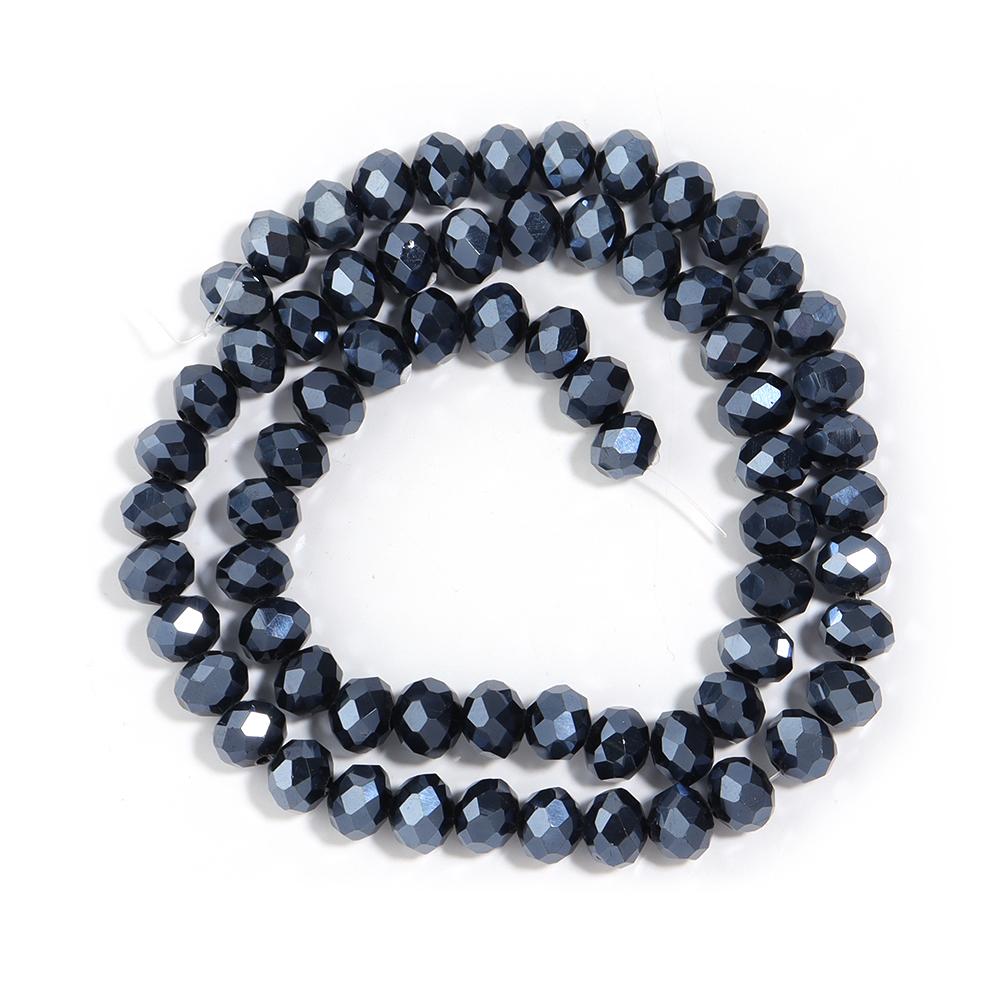 3/4/6/8/10mm Faceted Black Crystal Beads Hematite Glass Loose Spacer Beads For Jewelry Making DIY Necklace Bracelets Accessories