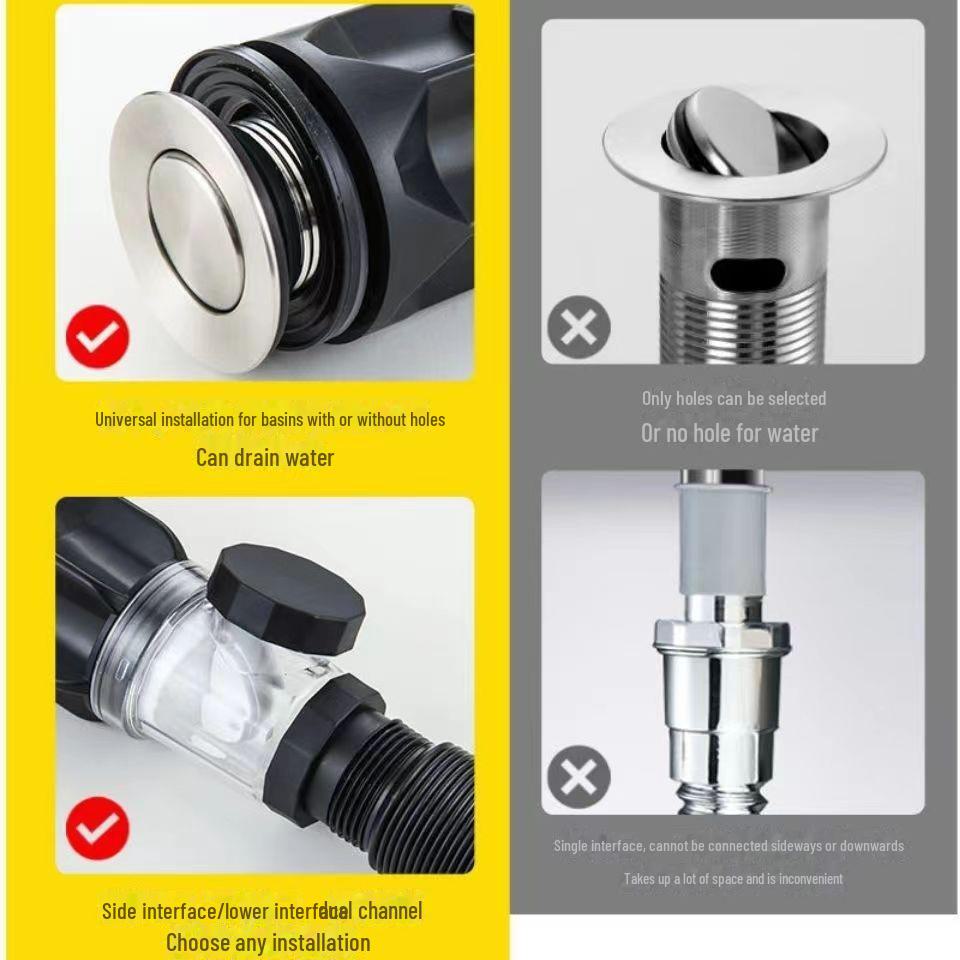 Telescopic Stainless Steel Kitchen Drain Pipe Deodorant Sleeve