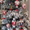 Collectible Wooden Nutcrackers 5Pcs Christmas Nutcracker Ornaments, Handmade Soldier Figurines with Hanging Rope, Desktop for Home Decor Classic