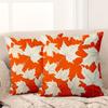 1 pieces -2D flat printing Orange And White Maple Leaf Patterned Throw Pillows Polyester pillowcase, sofa decorative cushion cov