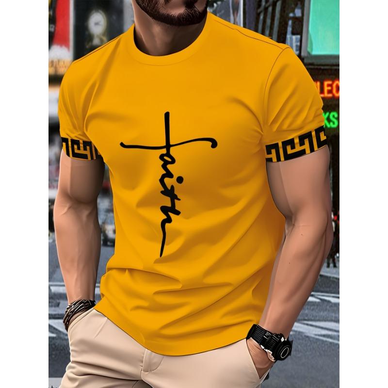 

Men s Fashionable T-Shirt Round Neck Short Sleeve S