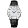 Citizen Collection Eco-Drive Radio Wave Made Japan Calendar Slim Leather Strap AS1060-11A Mens Watch Solar Clock Brand Stylish Waterproof Gift Men
