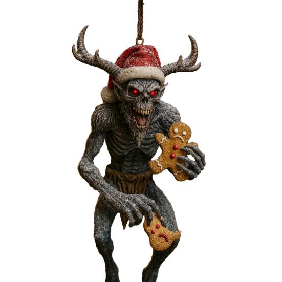 

Темное Рождественское украшение 2D Акриловая Безголовый Санта/Дьявол Украшение для Рождественской елки для внутреннего и наружного домашнего праздничного декора