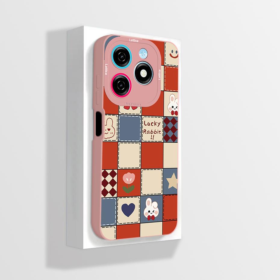 Pour Tecno Spark 20 20C Coque Mignon Dessin Animé Astronaute Carrée Silicone Liquide Souple Housse de Protection pour Téléphone Pour Tecno Spark20 20C Funda