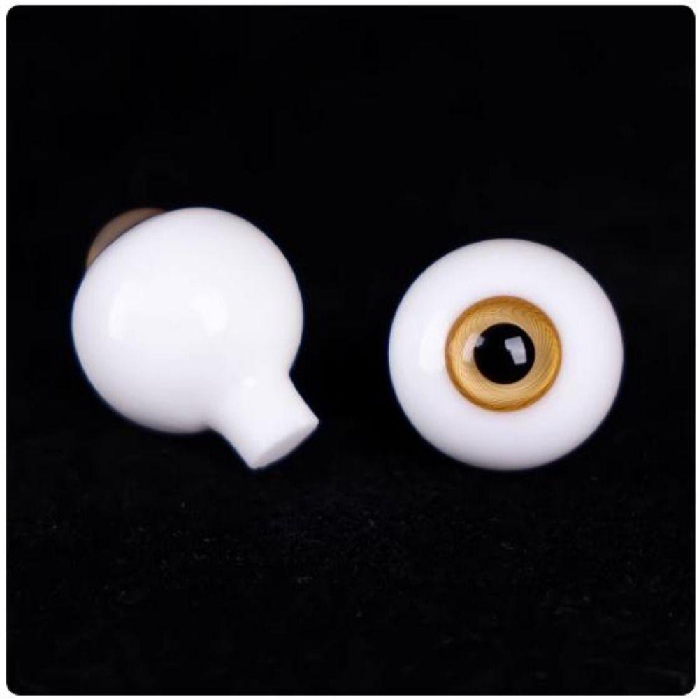 Cute Blue Gold Glass Eyes 2 Colors DIY Doll Making Crafts New Textured Glass Eyeball  For BJD Dolls