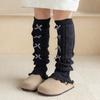 Harajuku Children's Leg Warmers Korean Style Plaid Bow Socks Cute Knitted Leg Cover  Baby