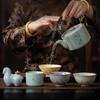 Famous teachers ensure quality, five famous kilns, gift boxes, lifting beams, pot sets, the whole set of tea sets can raise high-end ceramics