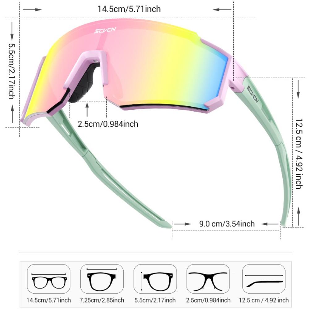 SCVCN Hiking Eyewear New Men Bicycle Sunglasses Women Outdoor Cycling Glasses MTB Driving Bike Sports Running UV400 Goggles