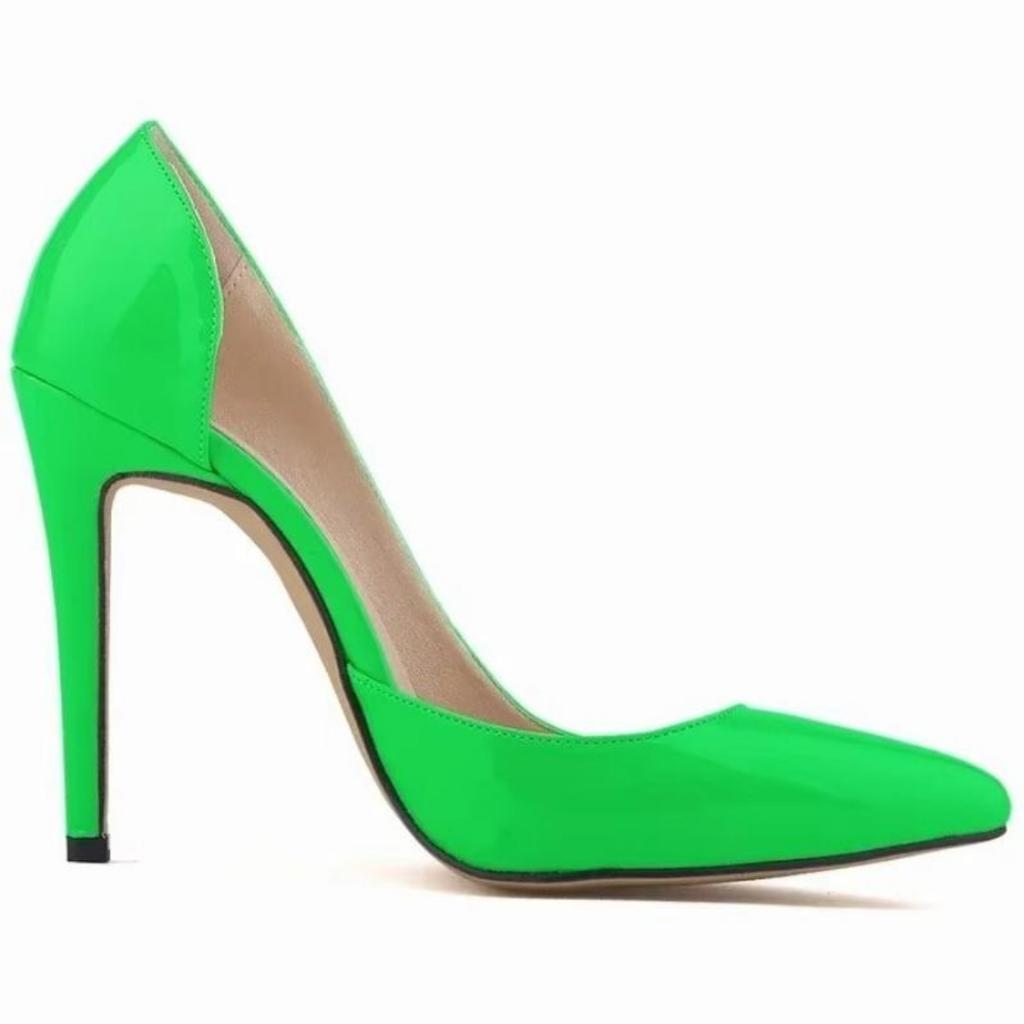 LOSLANDIFEN Two-Piece Women Pumps Pointed Toe Patent Leather Fashion High Heel Shallow  Woman Office Wedding Shoes