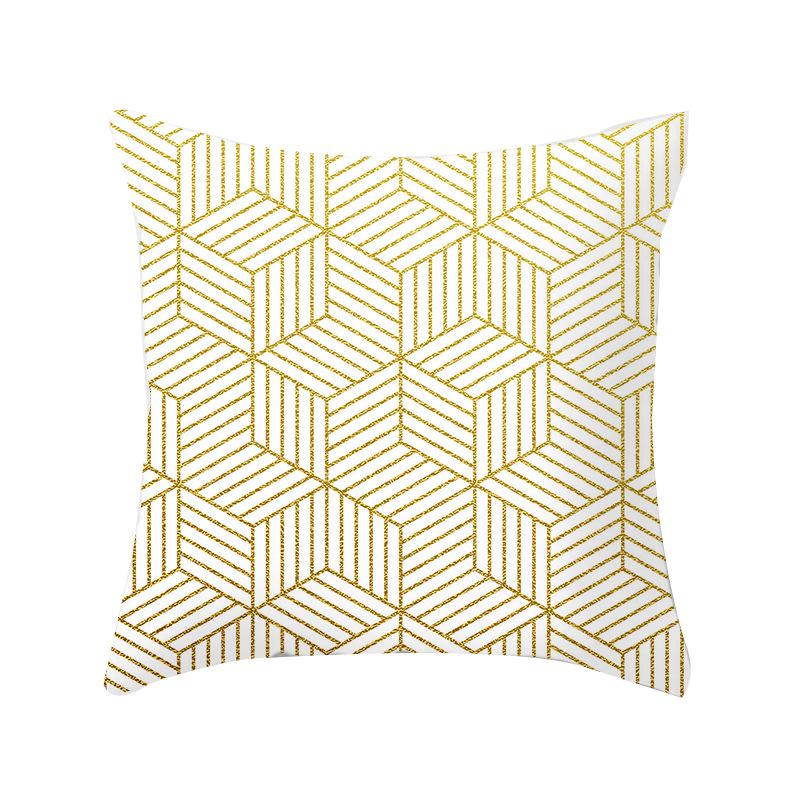 Modern Simple Geometric Abstract Peach Leather Velvet Pillow Case Home Sofa Car Pillow Cushion Cover