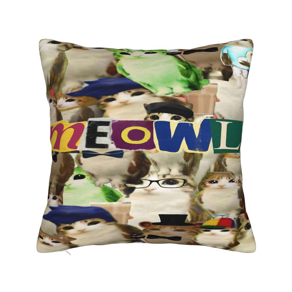 Cat Owl Funny Meowl Cat Meme Pillowcases Morden Pillow Case For Sofa Bedroom Home Decor Custom Pillow Cover