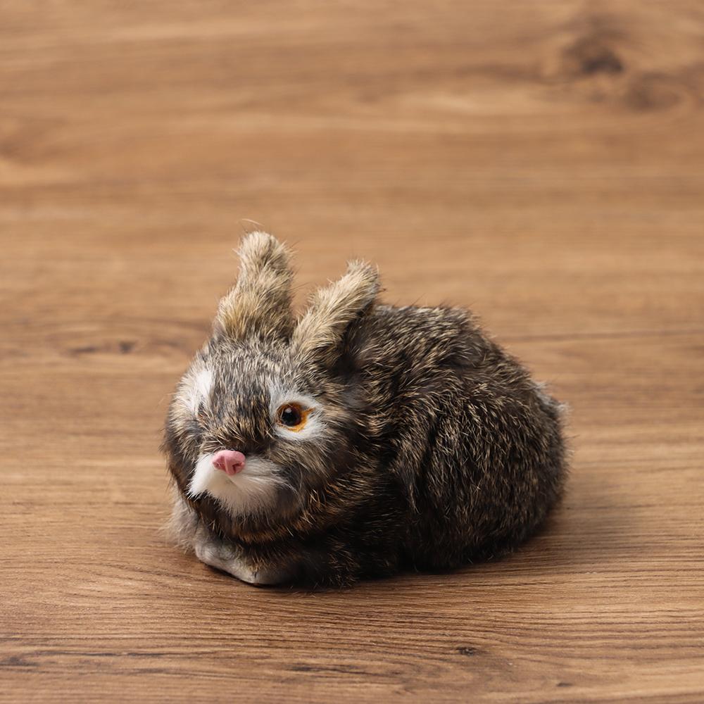 Cute Desktop Furnishings Lifelike Animal Easter Rabbits Rabbit Model Simulation Plush Toys