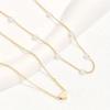 Retro Double-Layer Heart Pendant Necklace with Imitation Pearl