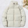 Winter Women Coat Stand Collar Zipper Closure Long Sleeves Plus Size Windproof Heat