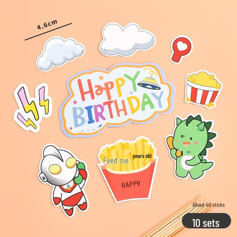Dinosaur Superhero Cake Toppers for Boys' First Birthday Party Decorations