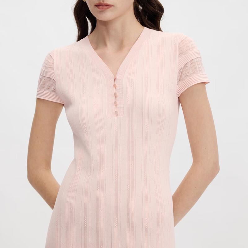 Women's V-Neck Short Sleeve Midi Dress