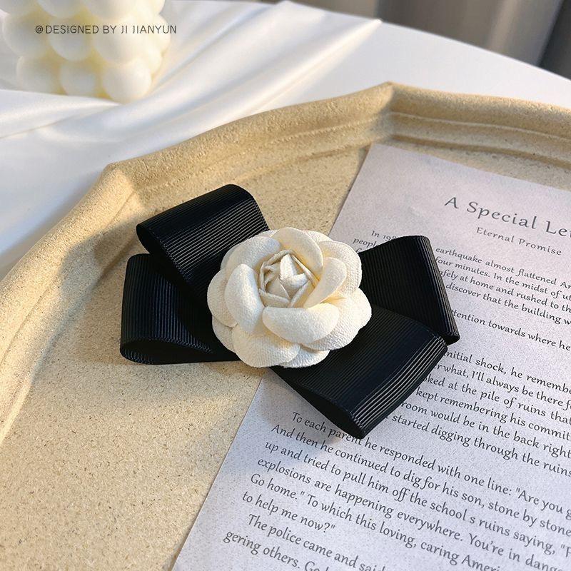 Luxury Handmade Camellia Brooch: Elegant Bow Knot Lapel Pin for Women